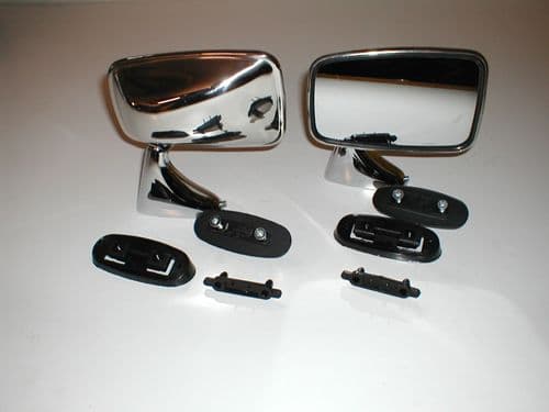 CHROME TEX DOOR MIRROR - PAIR .TRIUMPH & MG GAM258