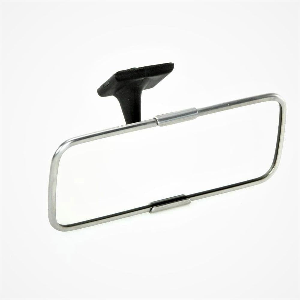 CLASSIC CAR INTERIOR MIRROR STAINLESS STEEL HEAD - SELF ADHESIVE ARM. BL MG TR