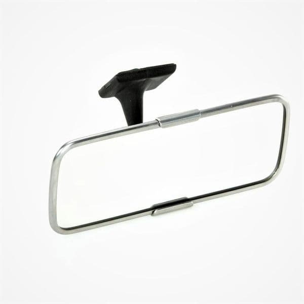 CLASSIC CAR INTERIOR MIRROR STAINLESS STEEL HEAD - SELF ADHESIVE ARM. BL MG TR