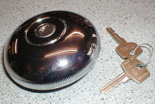 MG MGB/ MGB GT Period Chrome Locking Fuel Cap with Two Keys. AKF1439