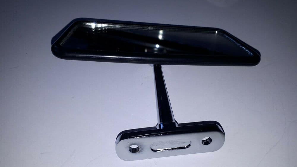 REAR VIEW INTERIOR MIRROR DASH MOUNTED CLASSIC CAR 4" CHROME/ PLASTIC