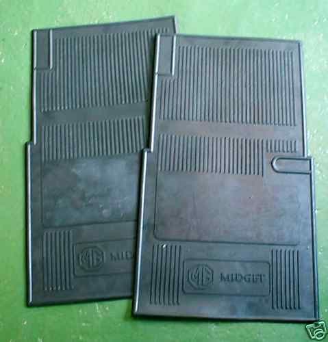 RUBBER FOOTWELL MATS MG LOGO MG MIDGET ALL MODELS GAC6821