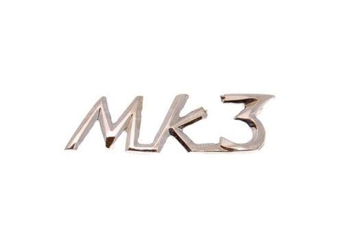 SPITFIRE CHROME MK 3 SCROLL SCRIPT BADGE 621467 INC FIXINGS