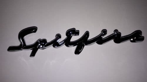 Classic Bits Chrome Overdrive Script Badge For Triumph Spitfire – Genuine 603906 Style