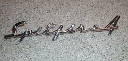 SPITFIRE4 CHROME SCROLL BADGE MK1 & MK2 613296