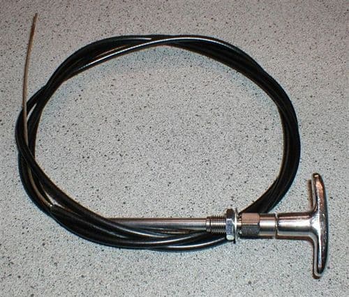 UNIVERSAL LOCKING CHOKE CABLE T SHAPE CHROME HANDLE
