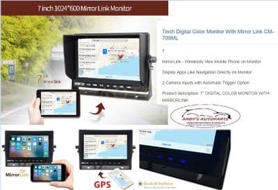 7 Digital Color Monitor With Mirrorlink