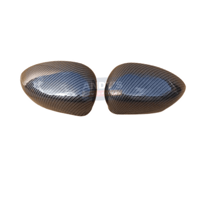 Abarth 500,595,695 2015Onwards Pair Wing Mirror Covers Carbon Fibre Hydro Dipped