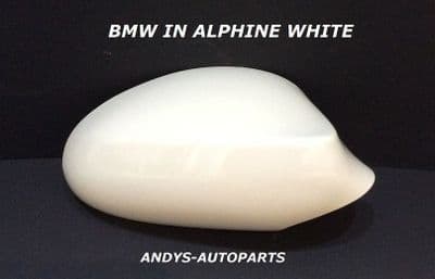 Bmw 1 Series 04-09 Genuine Wing Mirror Cover L/H Or R/H In Alphine White