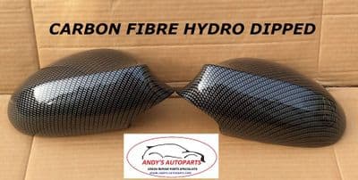 Bmw 1 Series 04-09  Pair Of Wing Mirror Covers Hydro Dipped In Carbon Fibre (1)