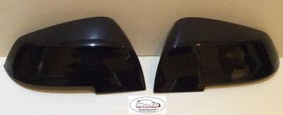Bmw 1 Series 2012 On F20 / F21 Pair Of Wing Mirror Covers In Gloss Black
