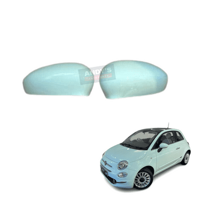 Fiat 500 2007 Onwards Pair Of Wing Mirror Covers Smooth Mint Code  166/B