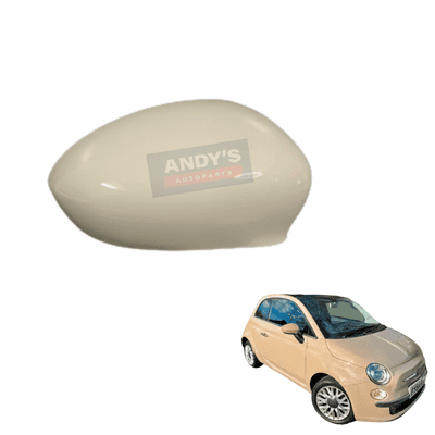 Fiat 500 2007 Onwards Wing Mirror Cover L/H Or R/H New Age Cream