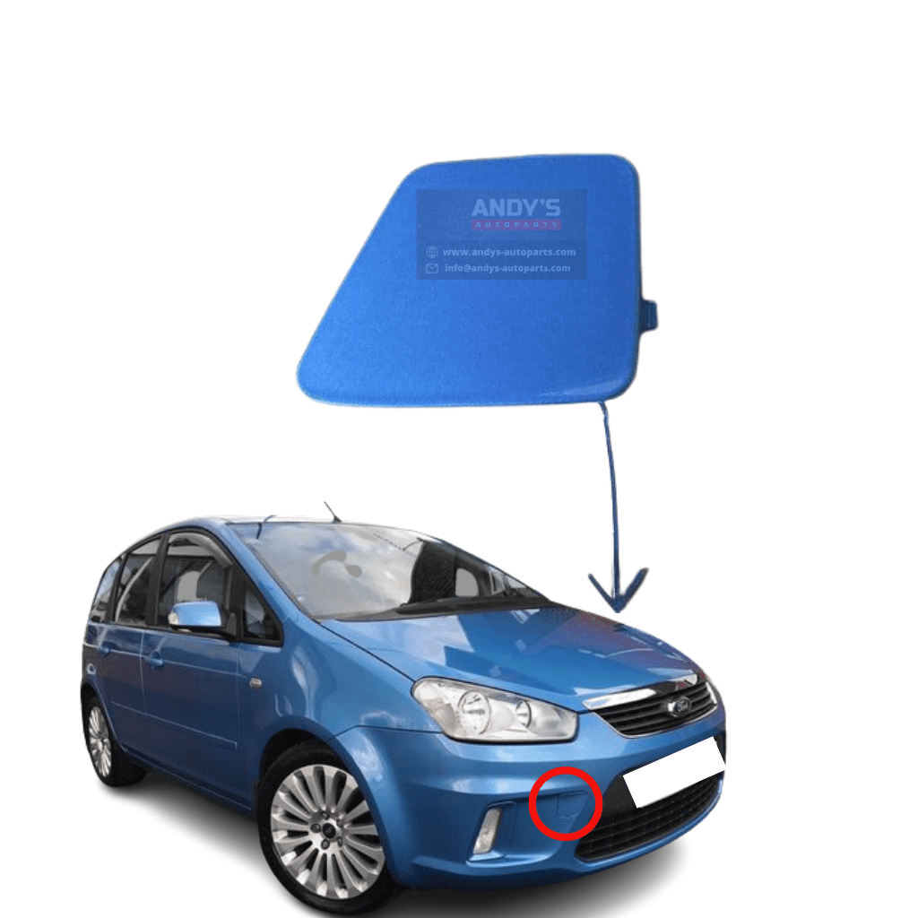 Rear Bumper Towing Eye Cover Panel For Ford C-Max – Light Grey – LST Replacement Part