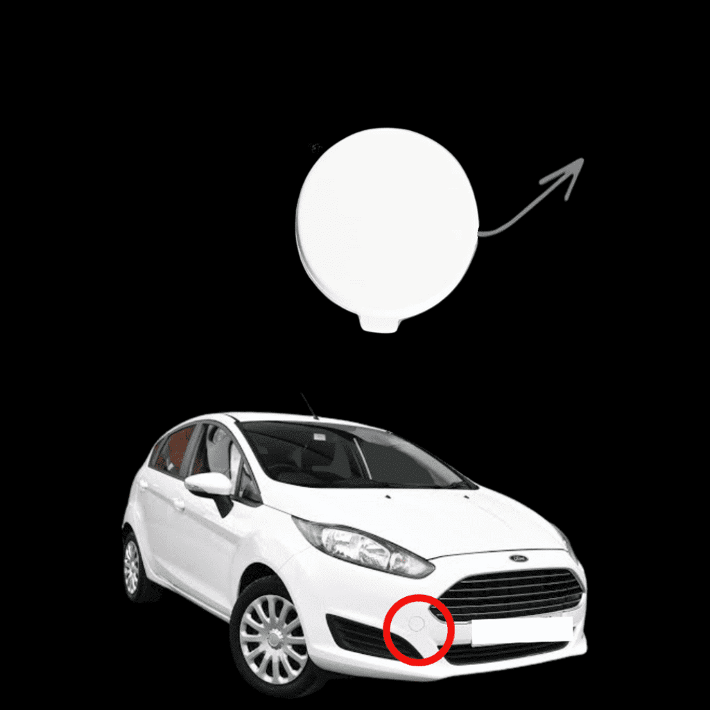 Für Ford Fiesta MK6 2005-2008 Schwarz Stoßstange Vorne Abschleppöse Abdeckkap EB