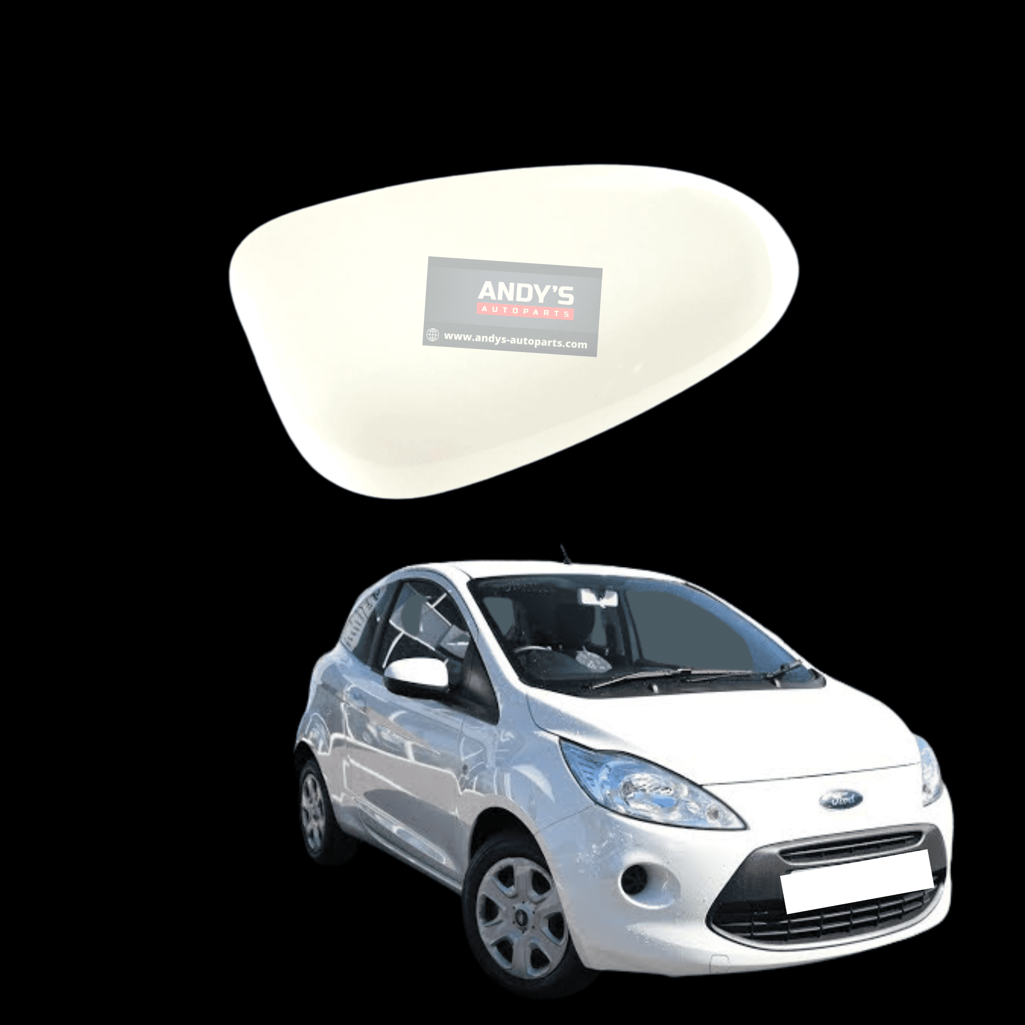 Ultimate Styling Primed Passenger Left Wing Mirror Cover For Ford Focus MK2 (2008-2012) – Clip-On, Plastic