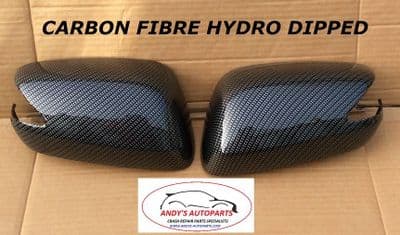 Honda Jazz 08 Onwards Pair Of Wing Mirror Covers In Carbon Fibre Hydro Dipped