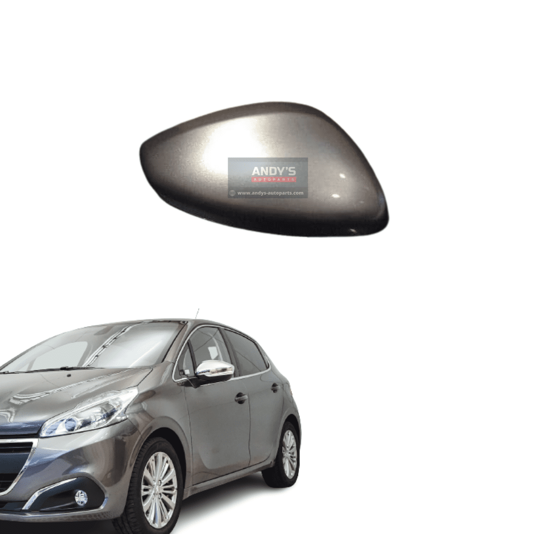 Peugeot 208 2012 2019 Wing Mirror Cover RH or LH Side In Gris Artense
