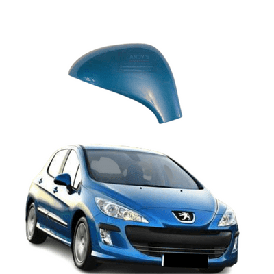 Peugeot 308 2007 - 2015 Wing Mirror Cover LH Or RH In Bleu  Ipanema