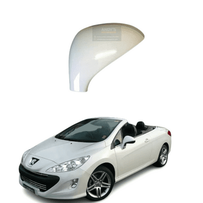 Peugeot 308 2007 - 2015 Wing Mirror Cover Lh Or Rh In Clear Chaste White