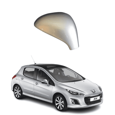 Peugeot 308 2007 - 2015 Wing Mirror Cover LH Or RH In Gris Aluminium