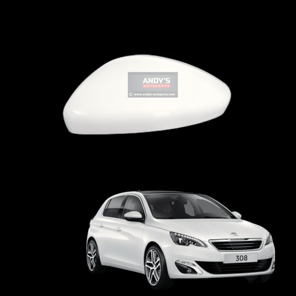 Peugeot 308 2013 Onwards Wing Mirror Cover RH or LH In Blanc Nacre