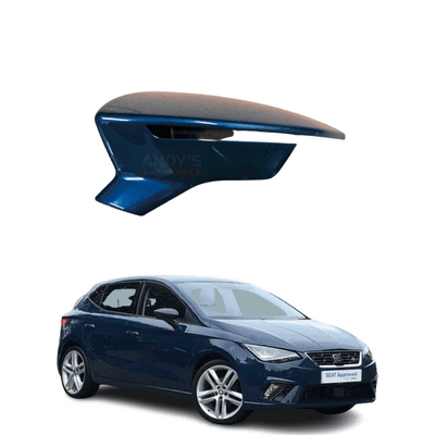 Seat Ibiza 2017 Onwards Wing Mirror Cover RH or LH  In Mediterranean blue