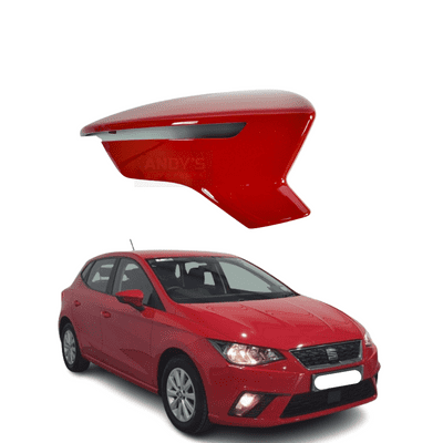 Seat Ibiza 2017 Onwards Wing Mirror Cover RH or LH  In  Rojo Emocion