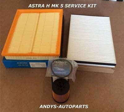 Vauxhall Astra H Mk5 14 16V 2004 - 2009 Filter Service Kit