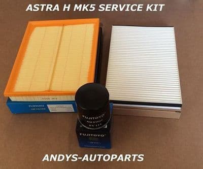 Vauxhall Astra H Mk5 16,18, 20, 20 Vxr 16V 2004 - 2009 Filter Service Kit