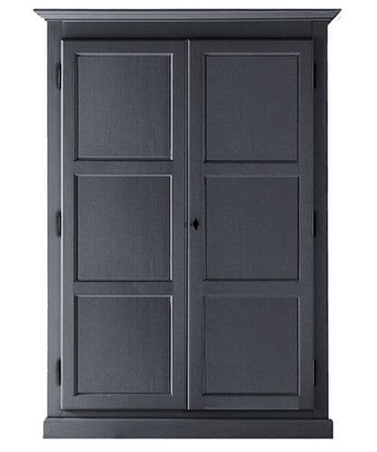 2 door Wainscott traditional armoire wardrobe - primed or painted