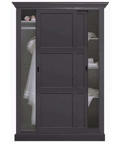 2 sliding door Wainscott traditional armoire wardrobe - primed or painted