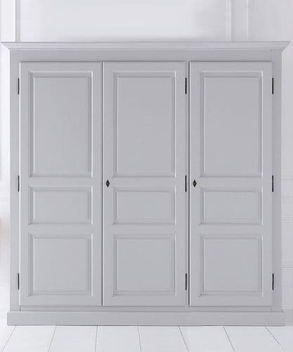 3 door French traditional armoire wardrobe - primed or painted