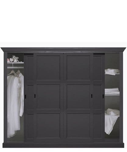 4 sliding door Wainscott traditional armoire wardrobe - primed or painted