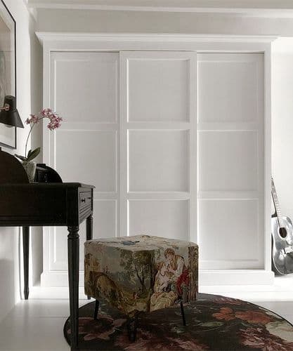 A&B Home tall bespoke painted cupboard - 3 sliding doors