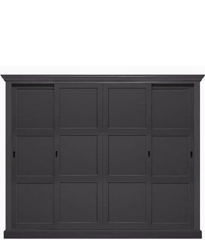 A&B Home tall bespoke painted cupboard - 4 sliding doors