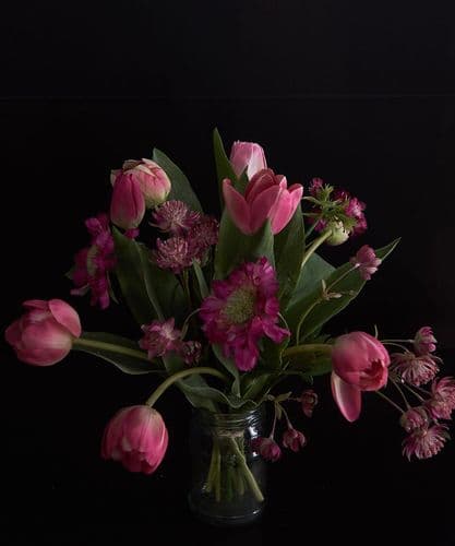 A Deeply Pink Posy - SOLD