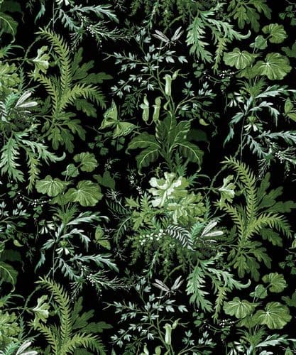 Arcadian Woods/Green cotton velvet by the metre