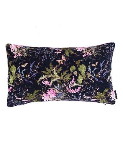 Arcadian Woods multi 30 x 50 velvet cushion