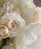 Armful of faux cream roses & peonies bouquet/centrepiece - SOLD