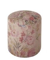 Aubusson Floral linen mix drum stool
