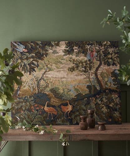 Aubusson Verdure large needlework mounted panel - SOLD