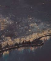 Barcelona at Dusk painting