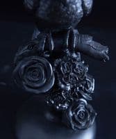 Black cockatoo on roses - SOLD