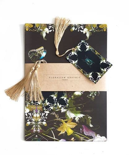 Boho&Co Floralism Graphic giftwrap - pack of 3 with tags