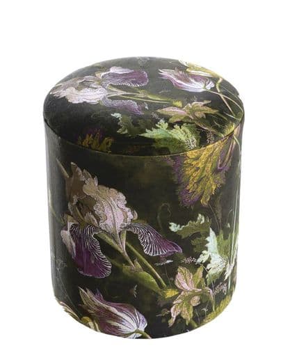 Boho&Co Floralism Iris velvet drum stool