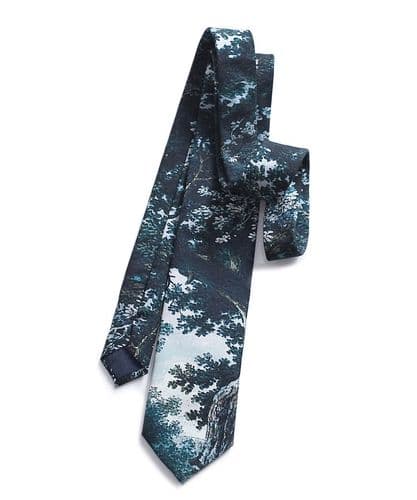 Boho&Co Handmade Trees Two Deep silk tie