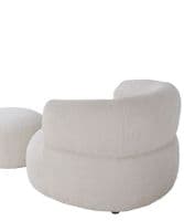Bouclé chair and footstool
