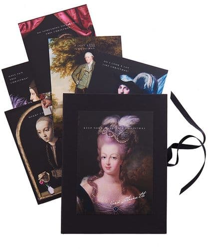 Box of 6 luxury Marie Antoinette & friends  Miserable Christmas cards