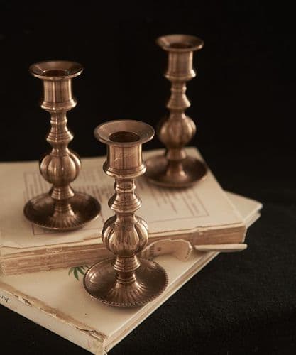 Brass pumpkin candlestick